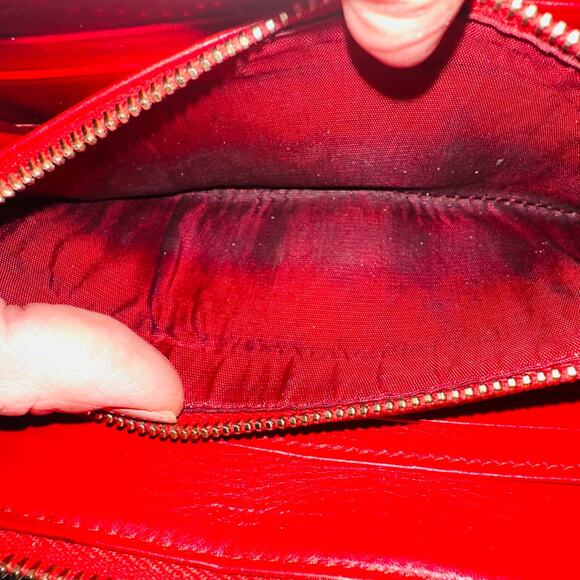 Authentic Miu Miu Red Crocodile croc Embossed Leather Zip Around Wallet - Picture 11 of 13